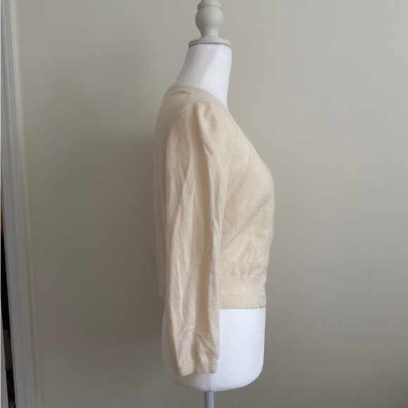 Boden 100% Cashmere Cream Cardigan Sweater Size X-Small - Picture 3 of 9